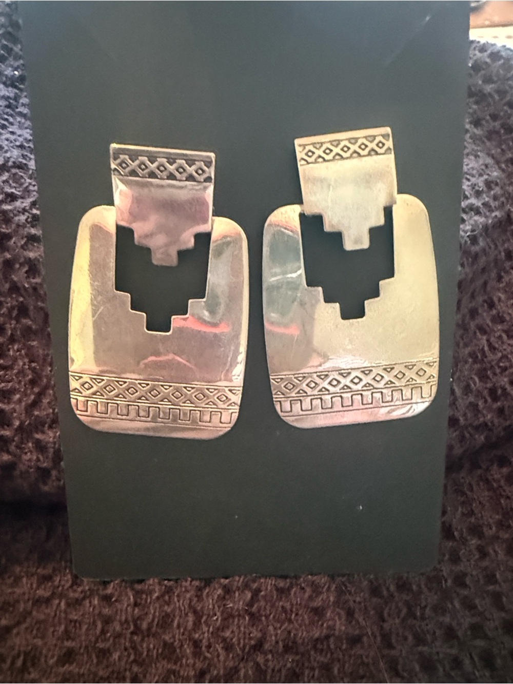 Native American Sterling Cut-Out Post Earrings